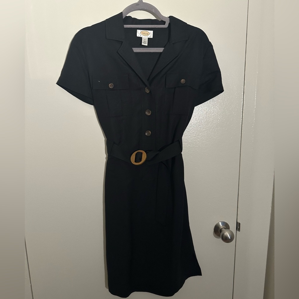 Black Talbots Button Up Dress